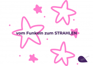 Sterne in rosa druecken die Leichtigkeit aus, die du nach dem Kurs vom FUNKELN ZUM STRAHLEN  empfindest.